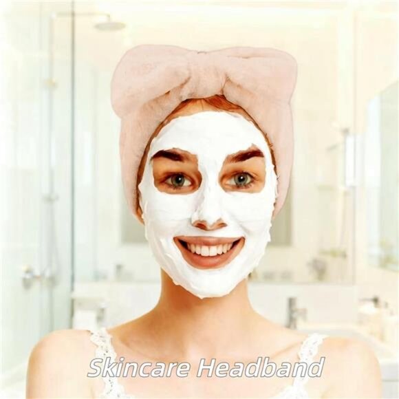 Spa headband and wristband set soft fleece skincare accessories hair clip for wo - Picture 4 of 8
